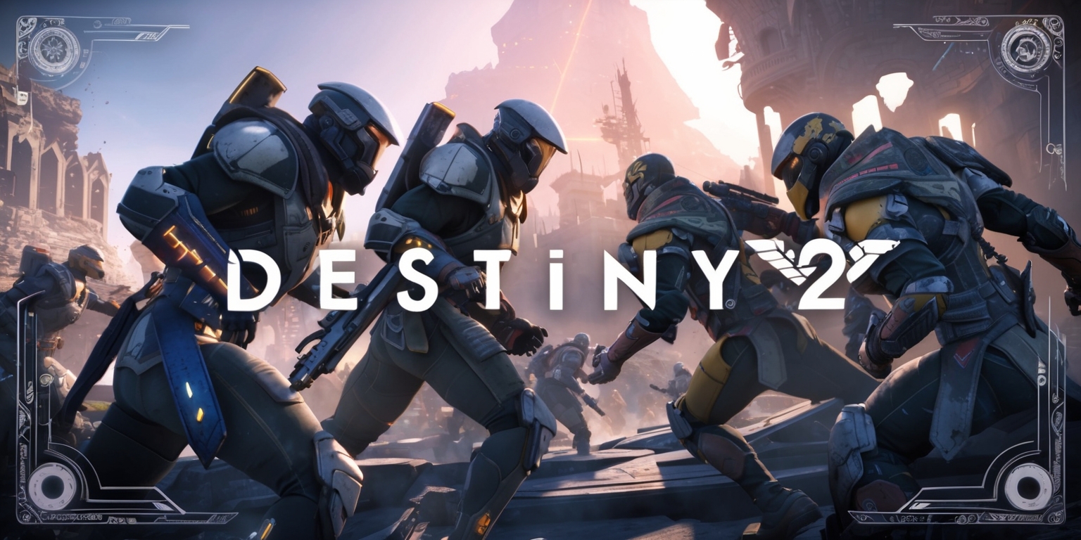 A futuristic sci-fi scene depicting a crucial moment from a Destiny 2 event, with a dramatic clash between Guardians and enemies set against a backdrop of a ruined cityscape on a distant planet, featuring sleek and intricately designed armor, vibrant colors, and dynamic lighting, with the characters' facial features partially obscured by their helmets, and the Destiny 2 logo prominently displayed in bold, metallic letters, surrounded by intricate symbols and markings, with a sense of intense action and urgency filling the air, and the overall style inspired by the game's distinct visual identity.